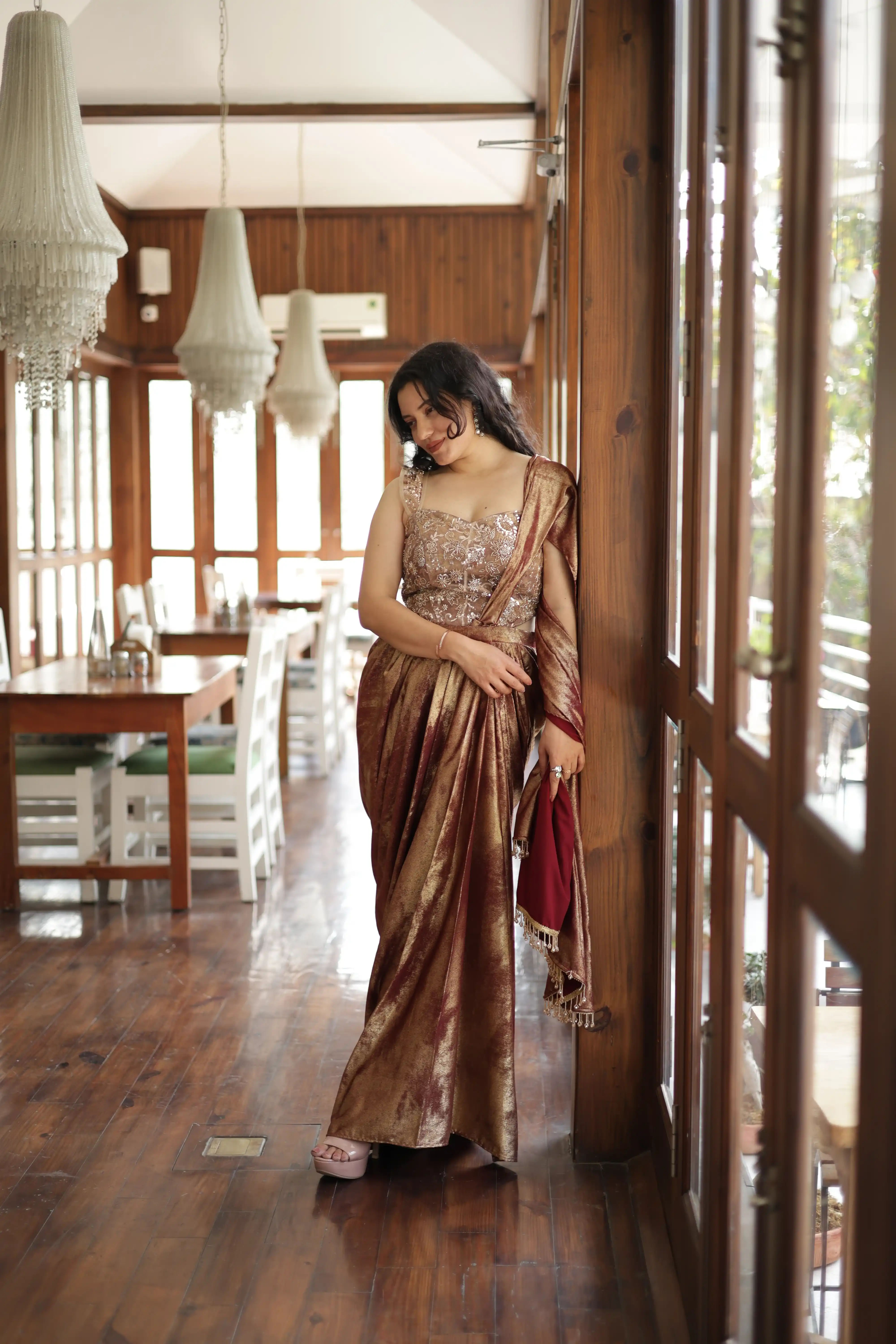 Maroon Majesty Drape