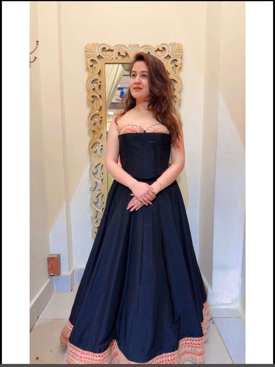 Black Silk, Red Whisper lehenga