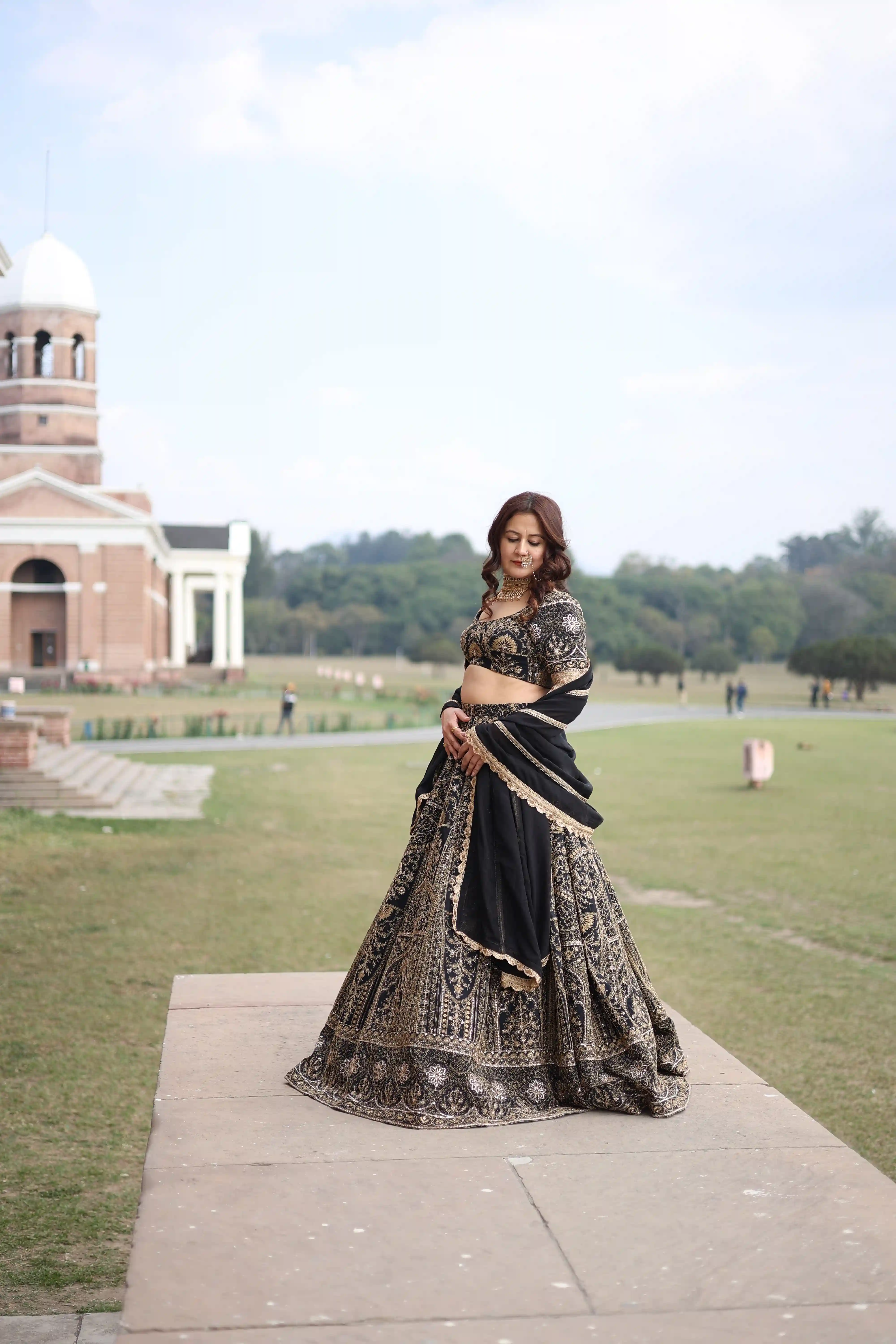 Royal Zari Black Lehenga Set