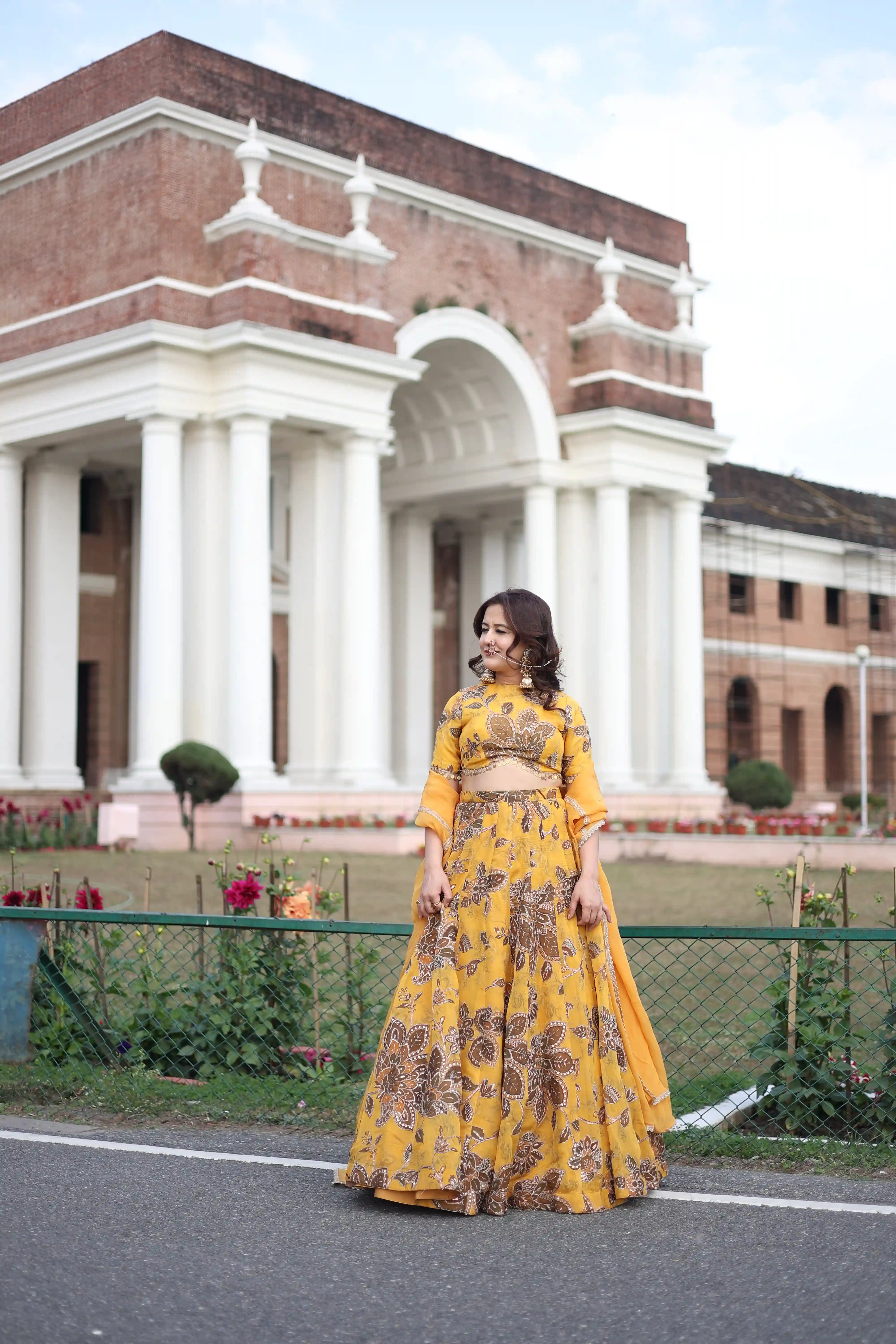 Amber Glow Printed Lehenga Set