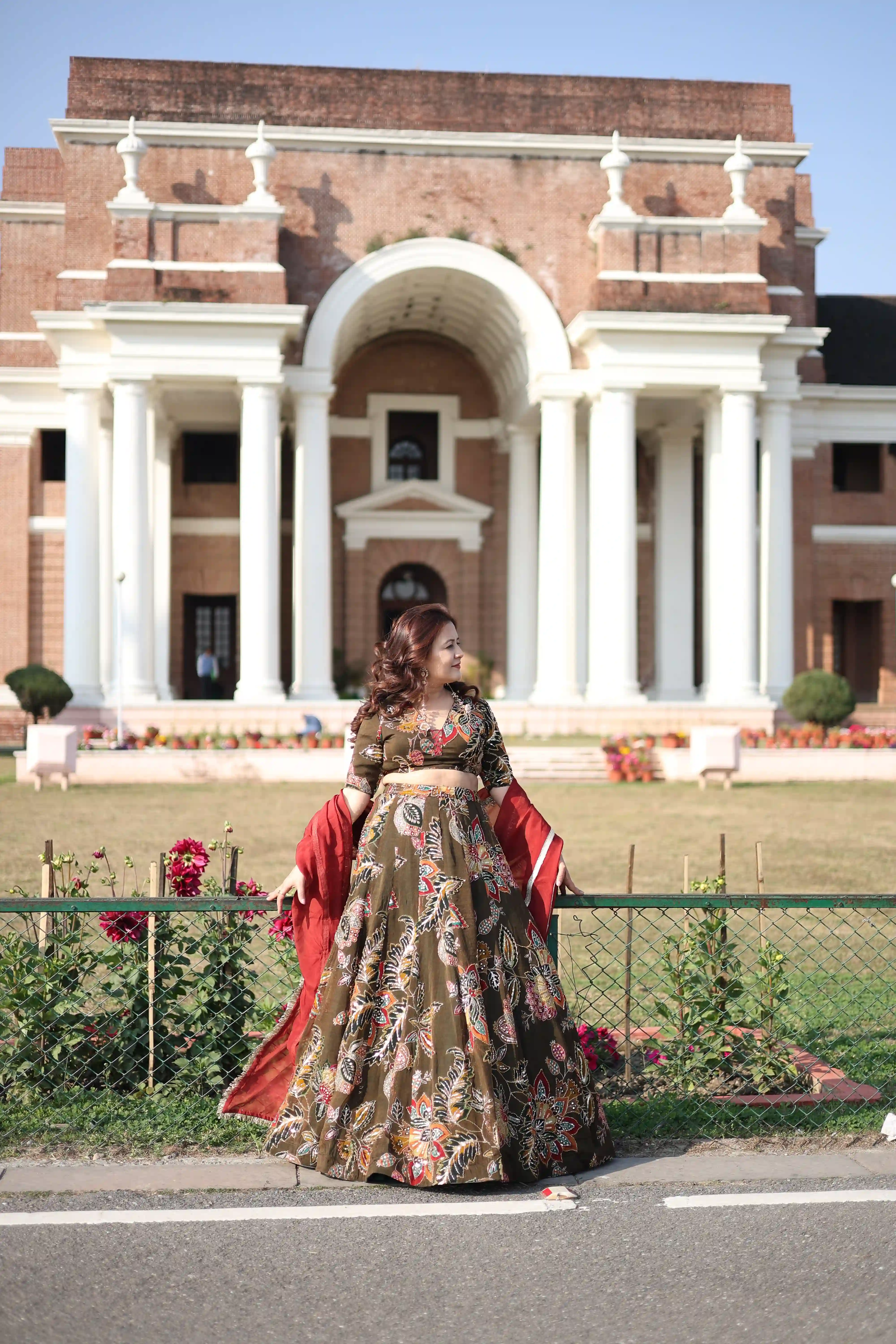 Mid Night Bloom Lehenga Set